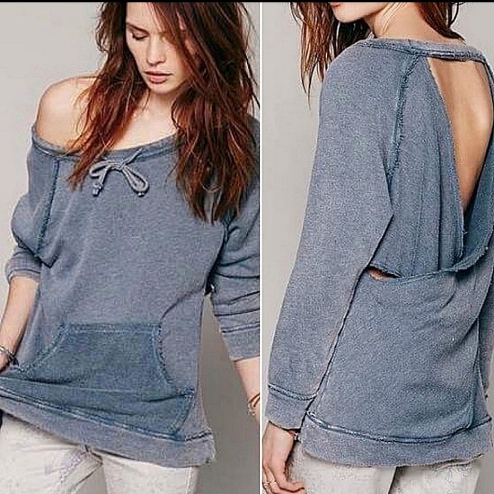 Free People Surplice Criss Cross pull over Sweatshirt... I think it's Medium